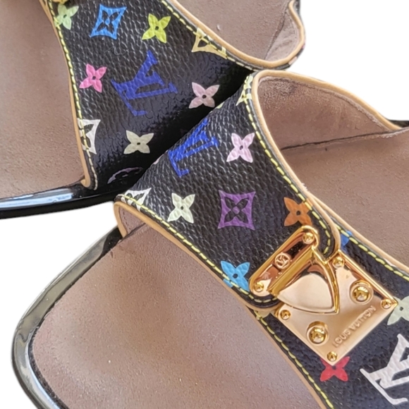 LOUIS VUITTON Murakami Monogram Mules Size 39.5 - US 9.5 - Picture 4 of 8